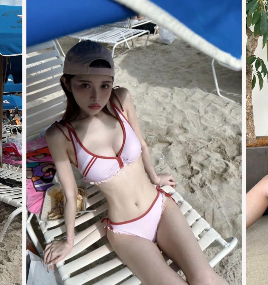 ダーリッチ　フリルデザインラインビキニ