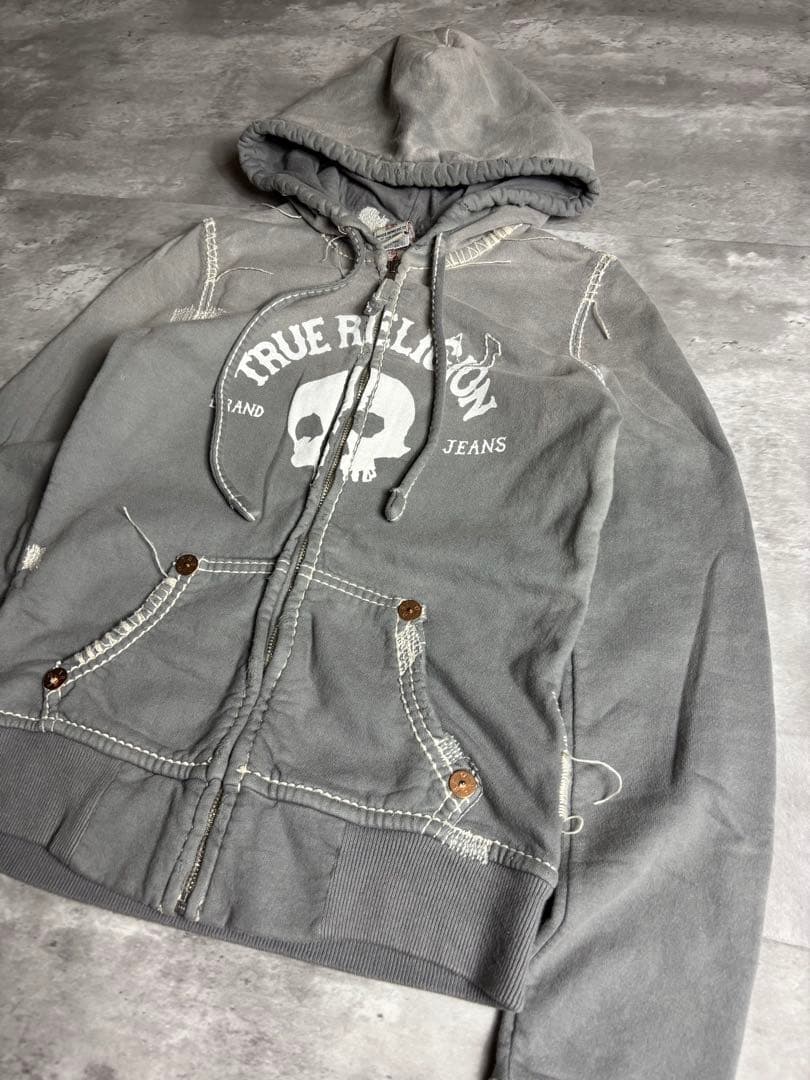 true religion パーカー Y2K グレー レディース