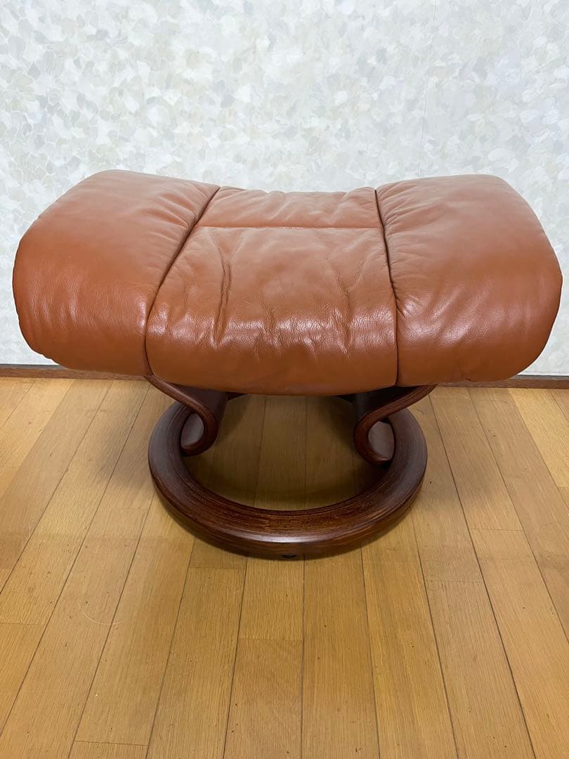Stressless エコーネス オットマン ブラウンレザー