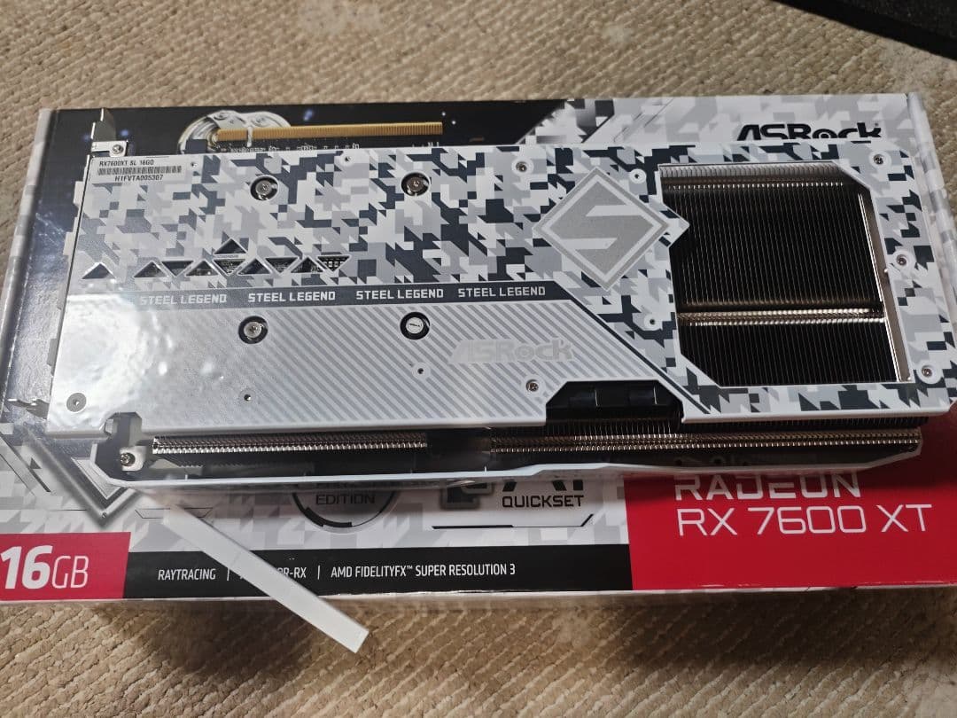 美品 ASRock Radeon RX 7600 XT SL16GB