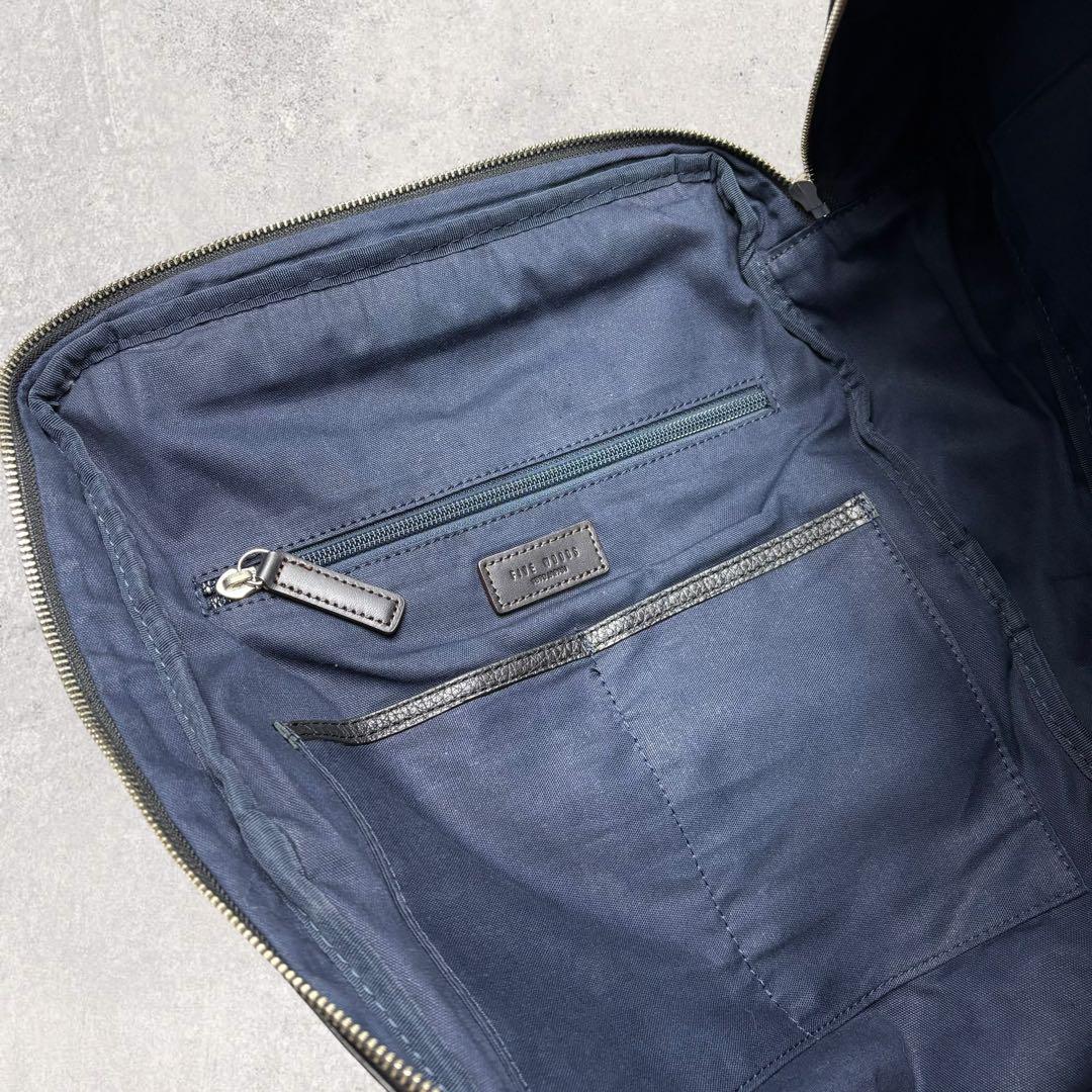 Jocファイブウッズ GRAIN レザー 3way リュック 黒　シボ