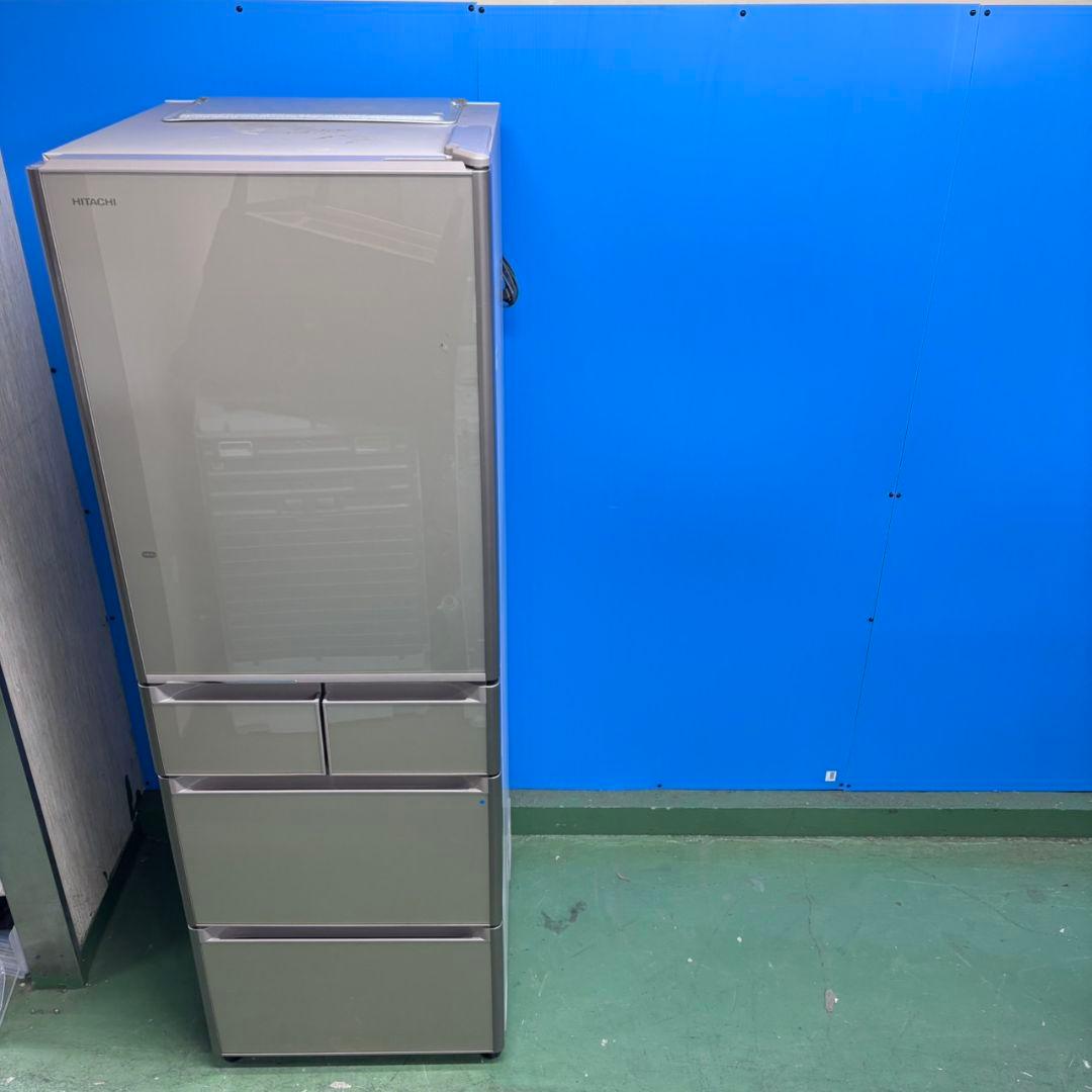 573 イチオシ　冷蔵庫　大型　400L強 ガラストップ　5ドア　半年保証付