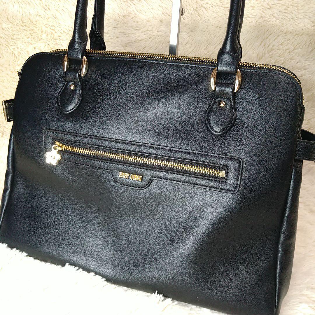 専用　タグ付き【MARRY QUANT】マリークワント 黒 ビジネスバッグＡ4可