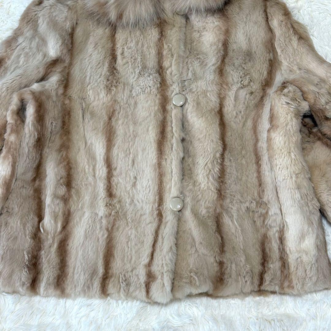 BALMAIN リバーシブル 毛皮ハーフコート フォックスファー シルク