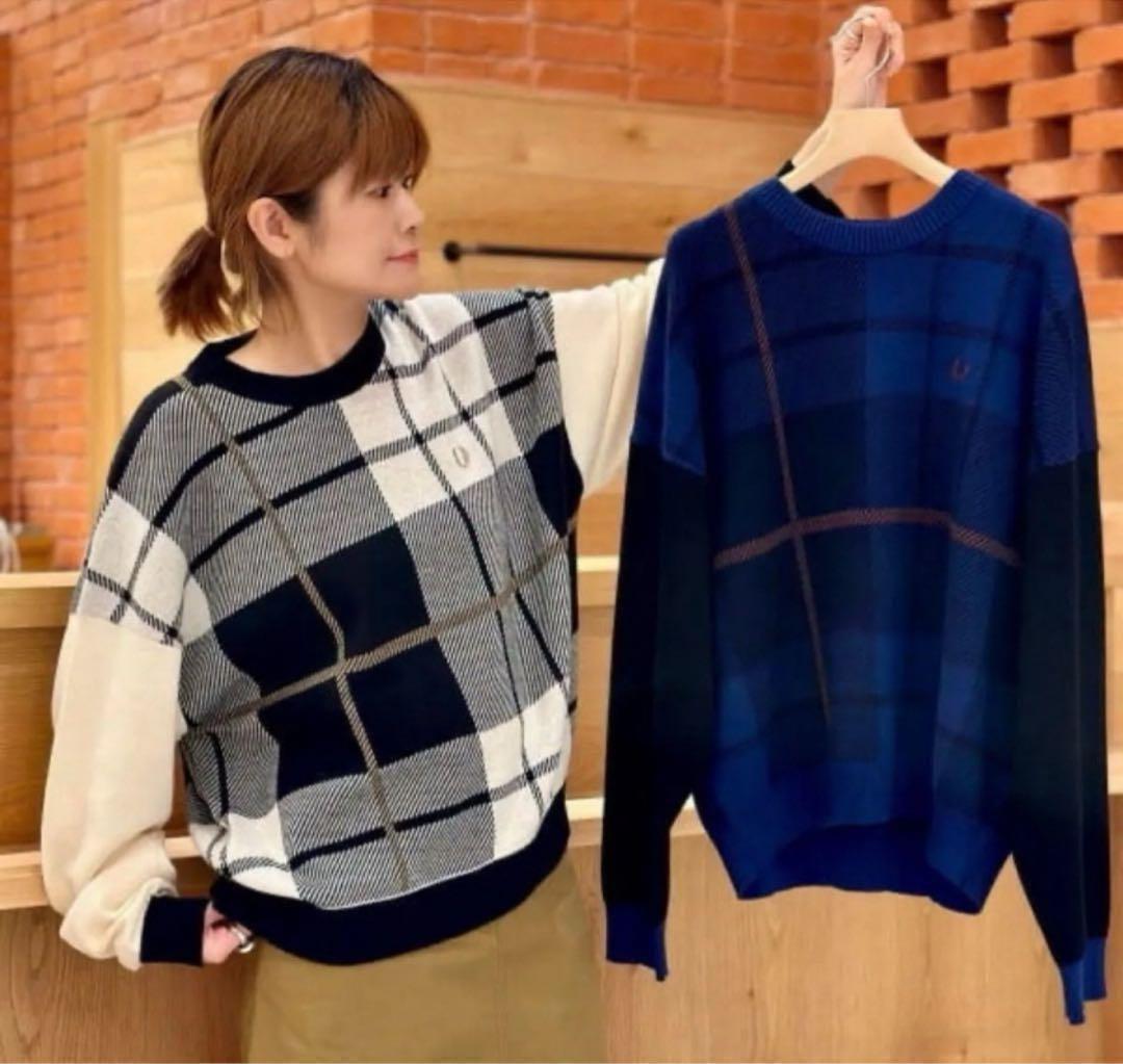 FRED PERRY × Ray BEAMS / 別注 タータンチェック ニット