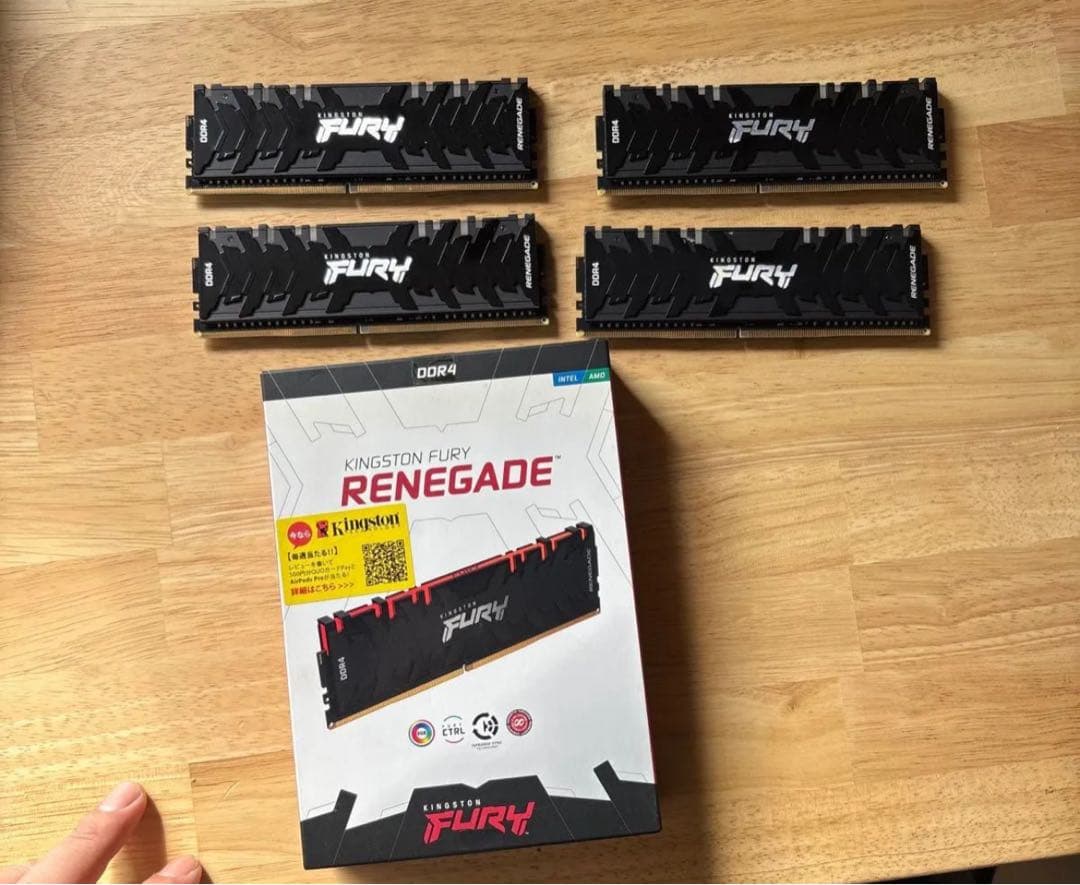 Kingston FURY DDR4 3200MHz 16GBx4枚