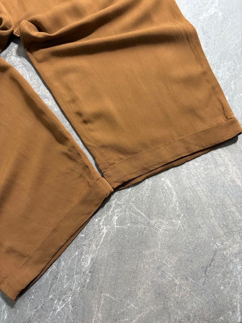 パンツ 80s Vintage rayon gabardine wide slacks