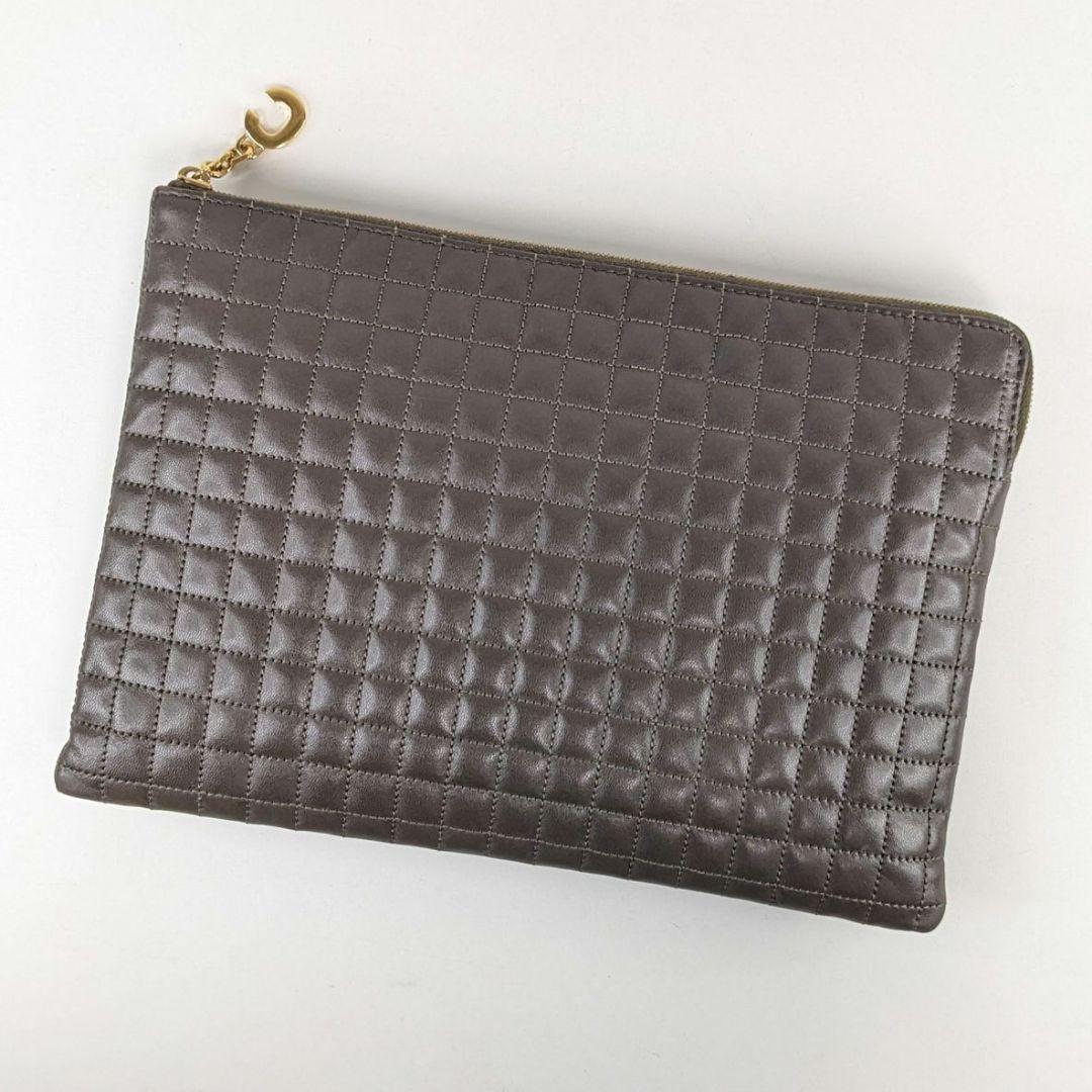 CELINE　セリーヌ　クラッチバッグ　セカンドバッグ　Cチャーム　キルティング