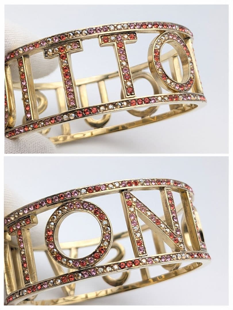 希少 ルイヴィトン ブラスレ ミルエウンヌ ラインストーン バングル 箱付