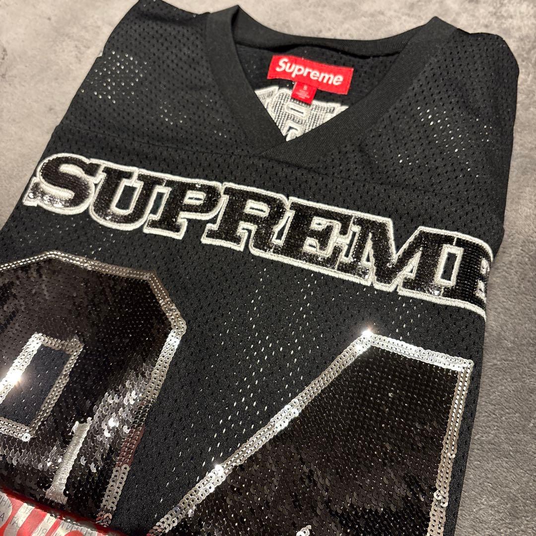 【新品S】Supreme Sequin Football Jersey