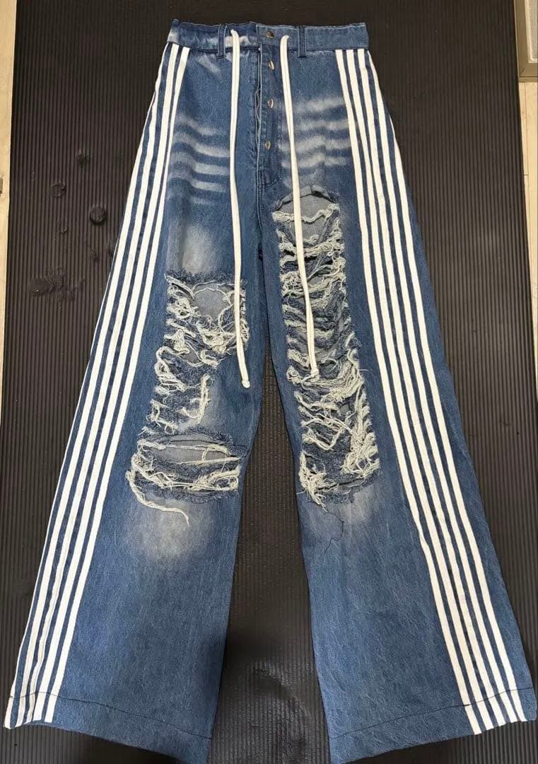 最終値下げ YORI SPORT 5ストライプデニム30/34 inch