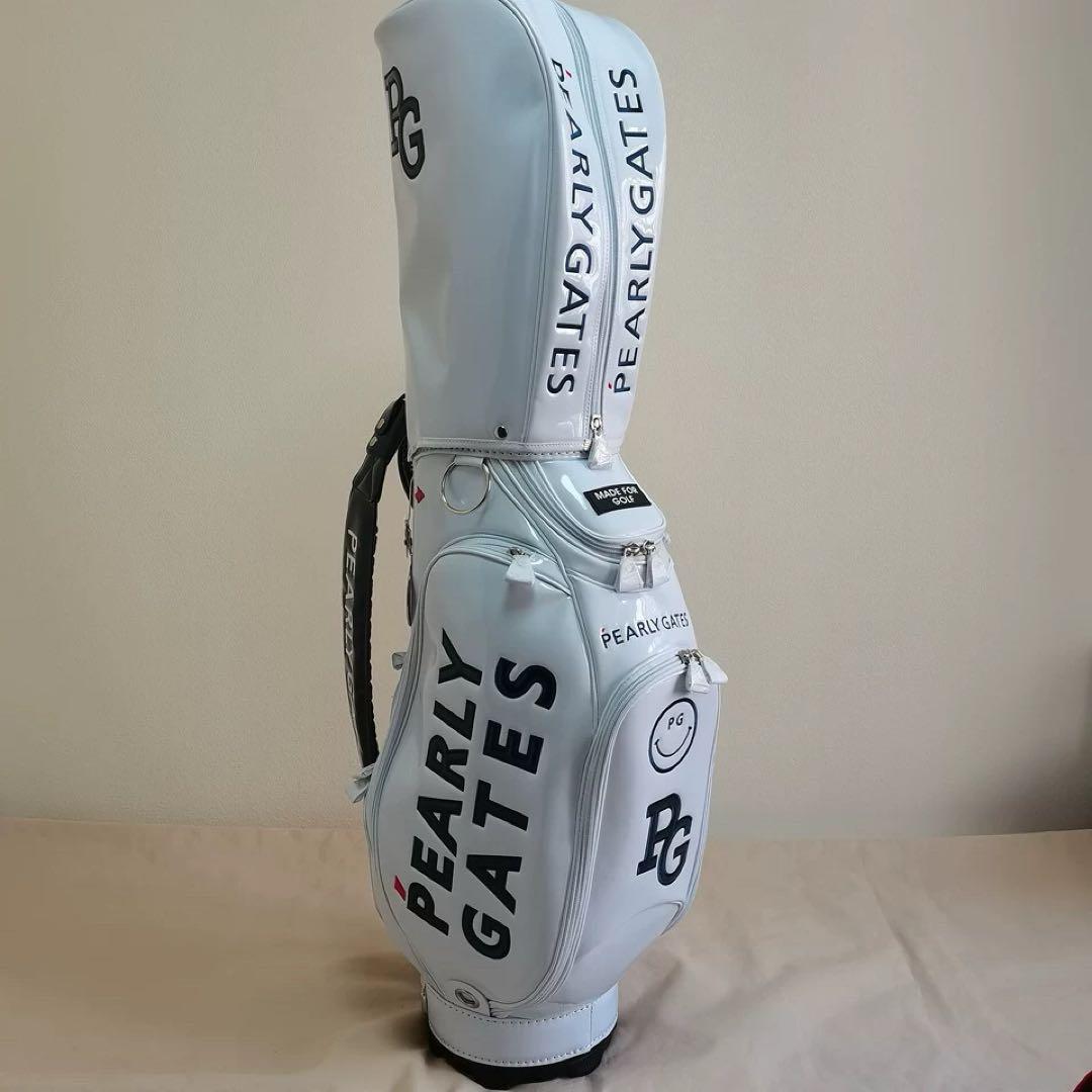 PEARLY GATES キャディバッグ ホワイト ゴルフバッグ