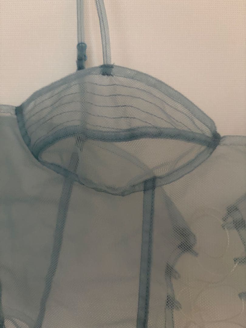 723 seven two three チュールキャミソール ペールブルー