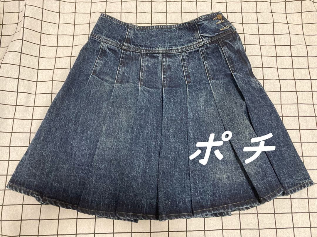 Coyseio デニム プリーツスカート フレア