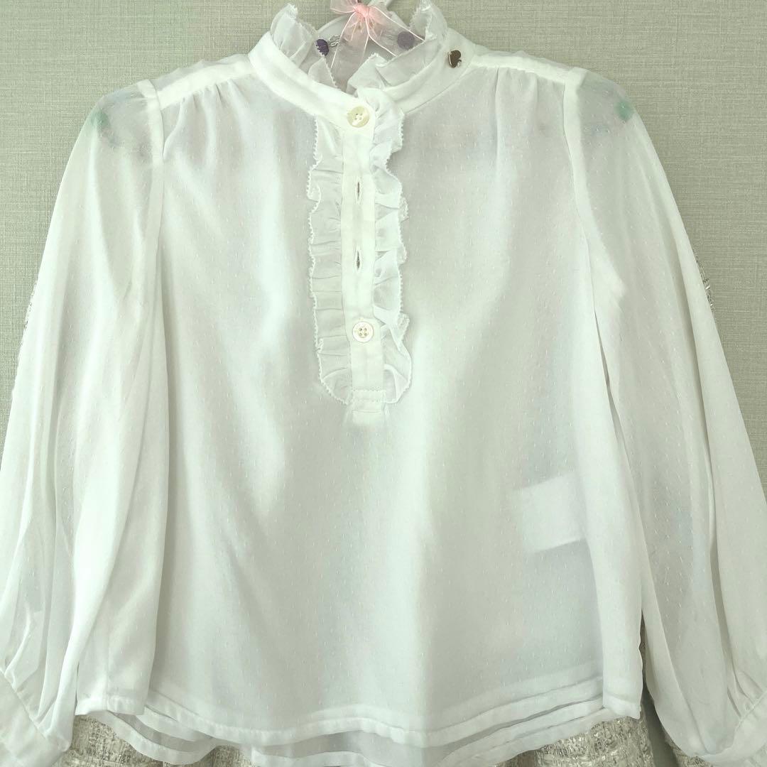 アイボリー ツイード フォーマル　セットアップ