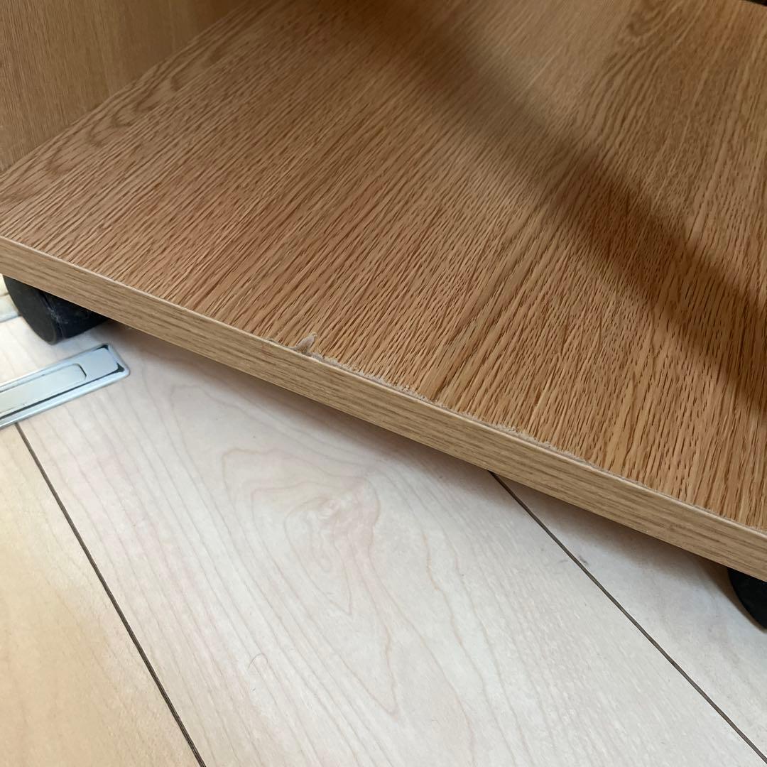 木製キャビネット 引き出し付き キャスター付き