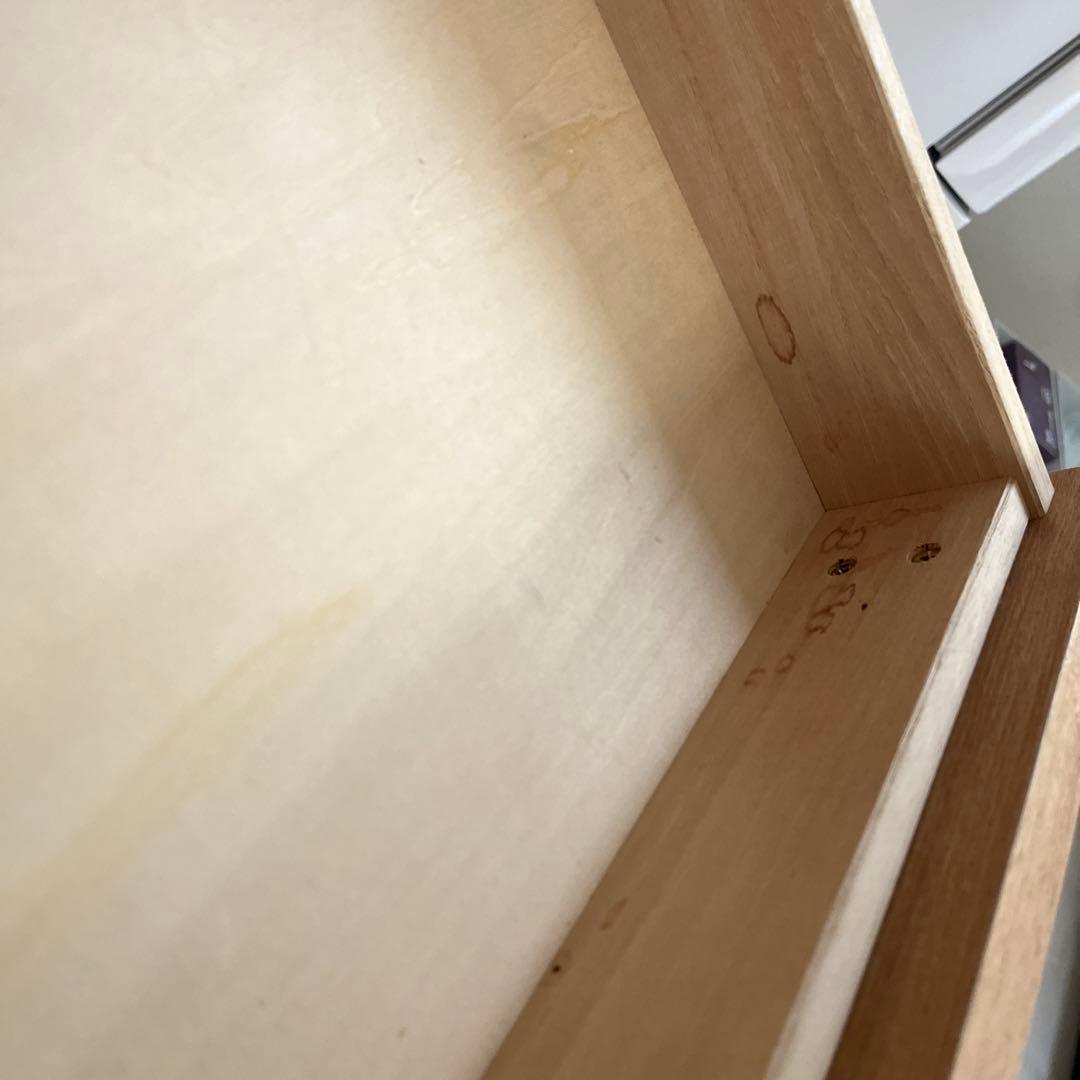 木製キャビネット 引き出し付き キャスター付き