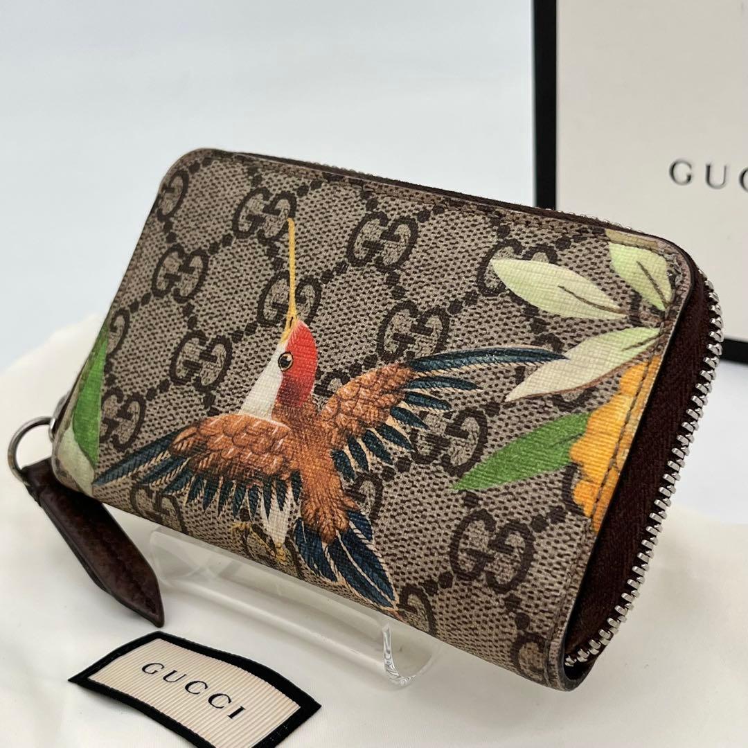 GUCCI ティアン ケース 小銭入れ ラウンドファスナー GGスプリーム