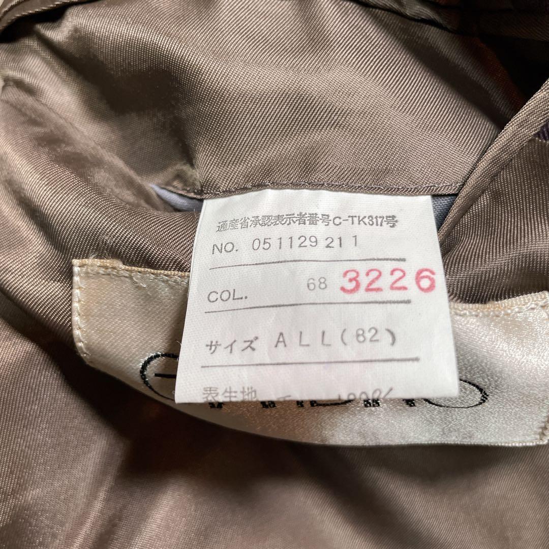 ヴィンテージ　ダブル　スーツ　セットアップ　紫　パープル　XL相当