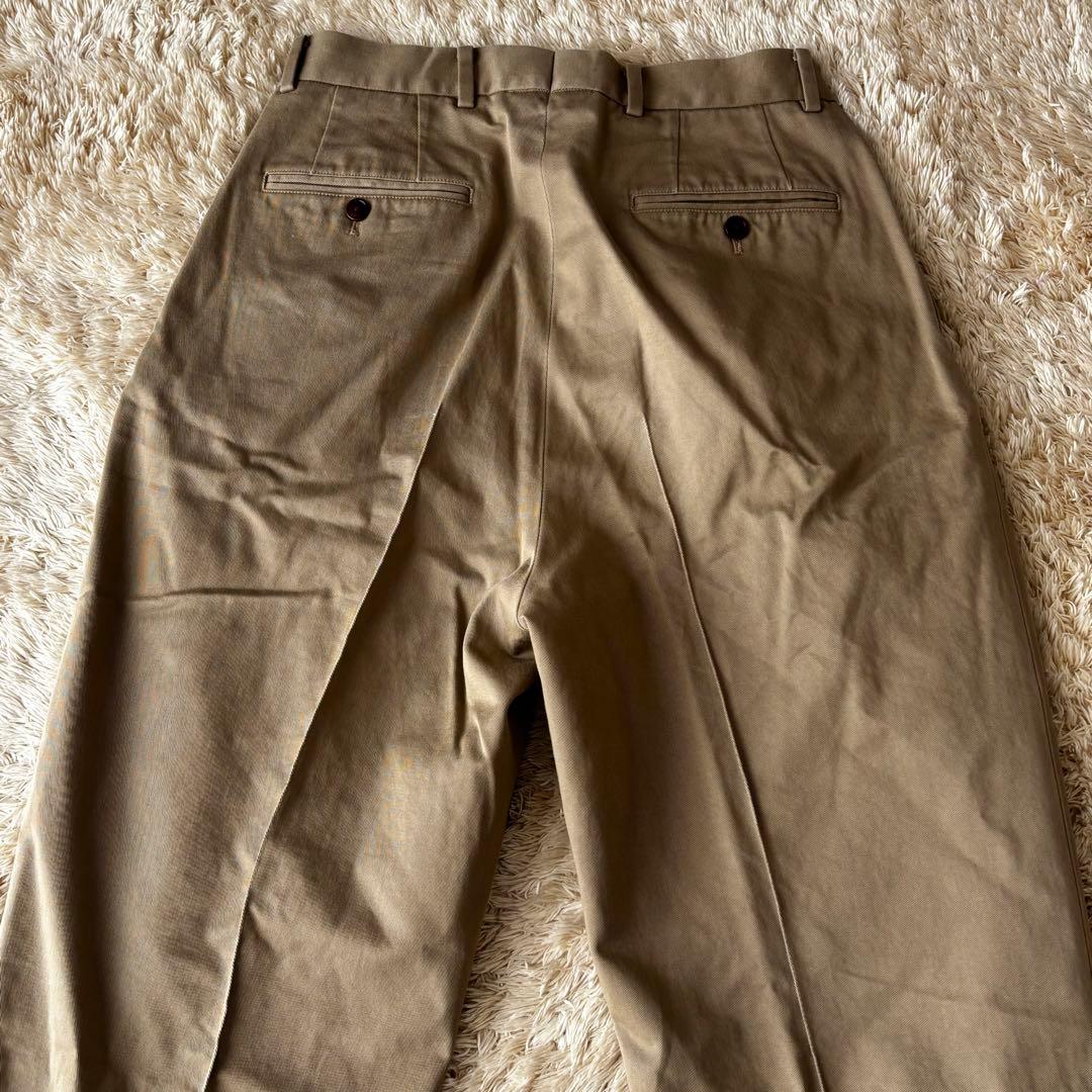 NEAT ニート コットンツータックワイドスラックス ジップフライ 44