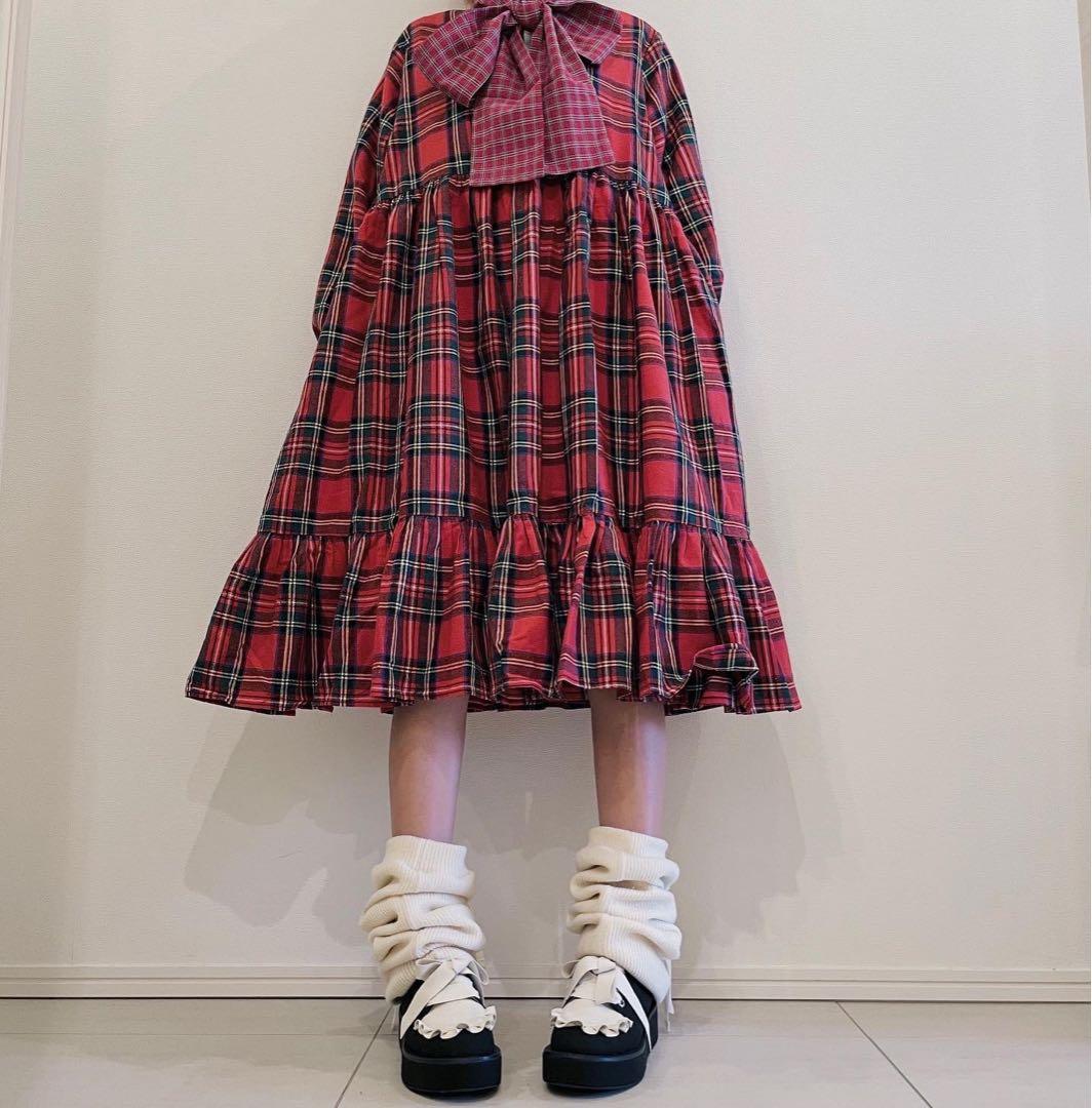 HEIHEI リボン レッグウォーマー バレエコア