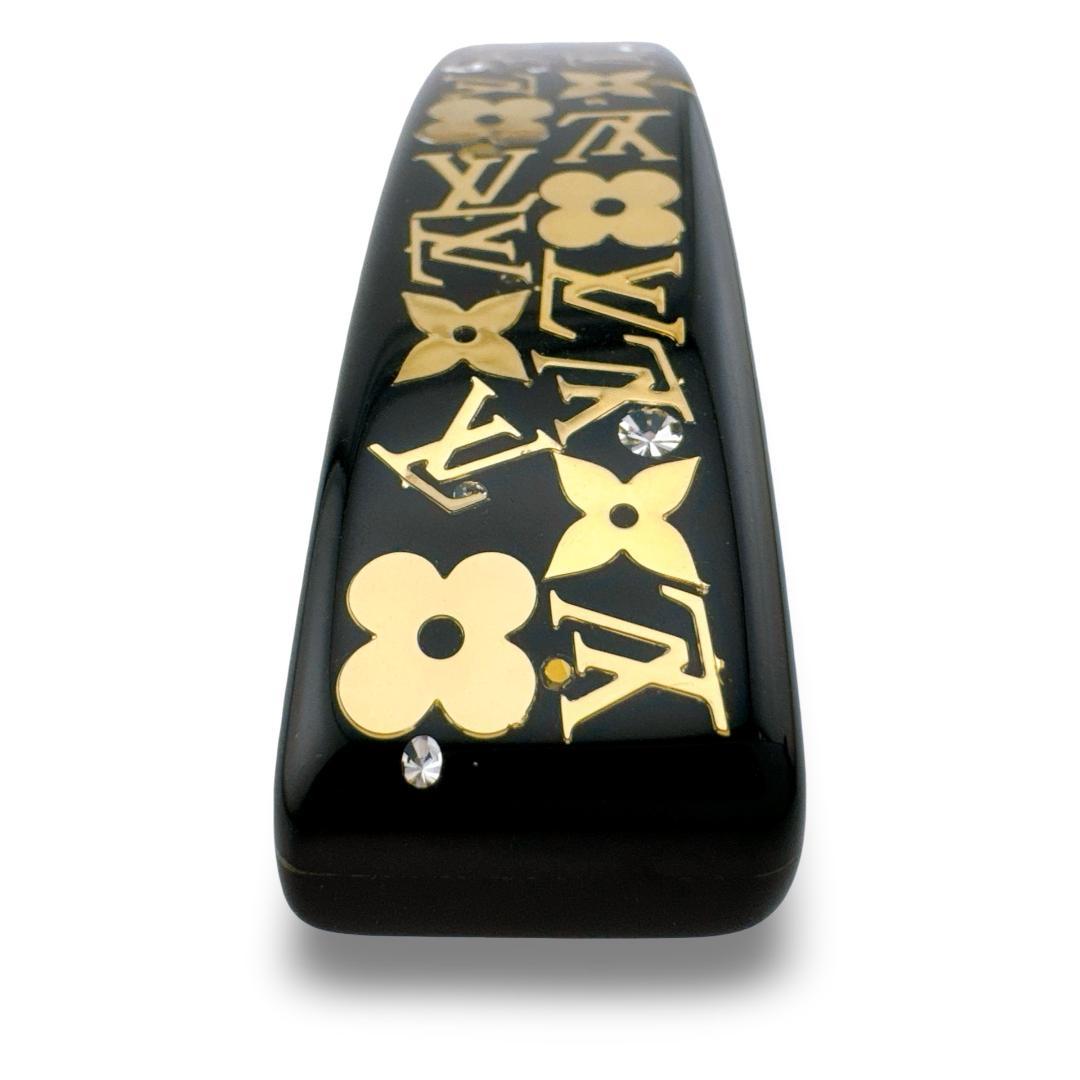 ルイヴィトン バレッタ モノグラム M65304 ブラック×ゴールド 美品