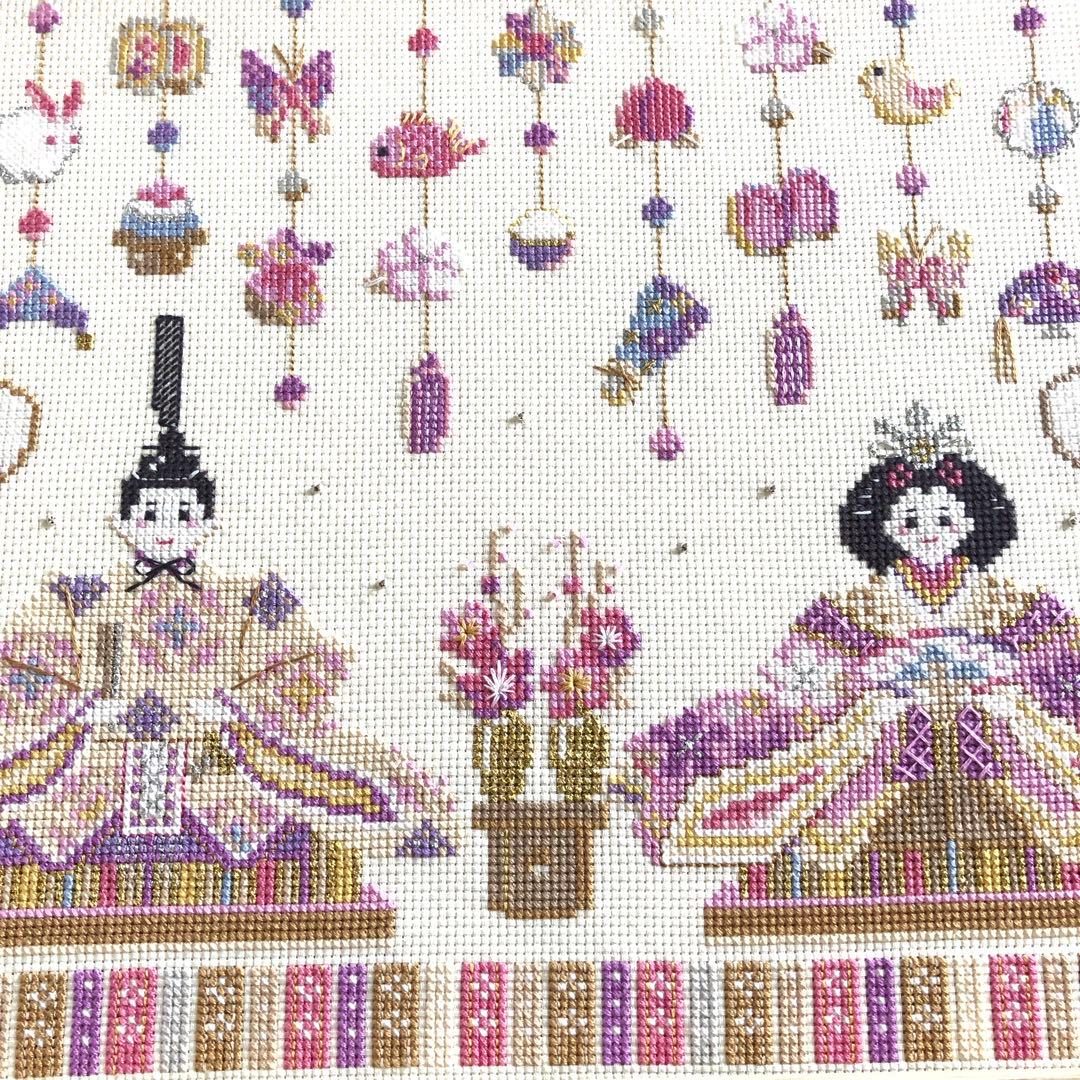 ホビーラホビーレクロスステッチ　完成品〈雛人形とつるし飾り〉