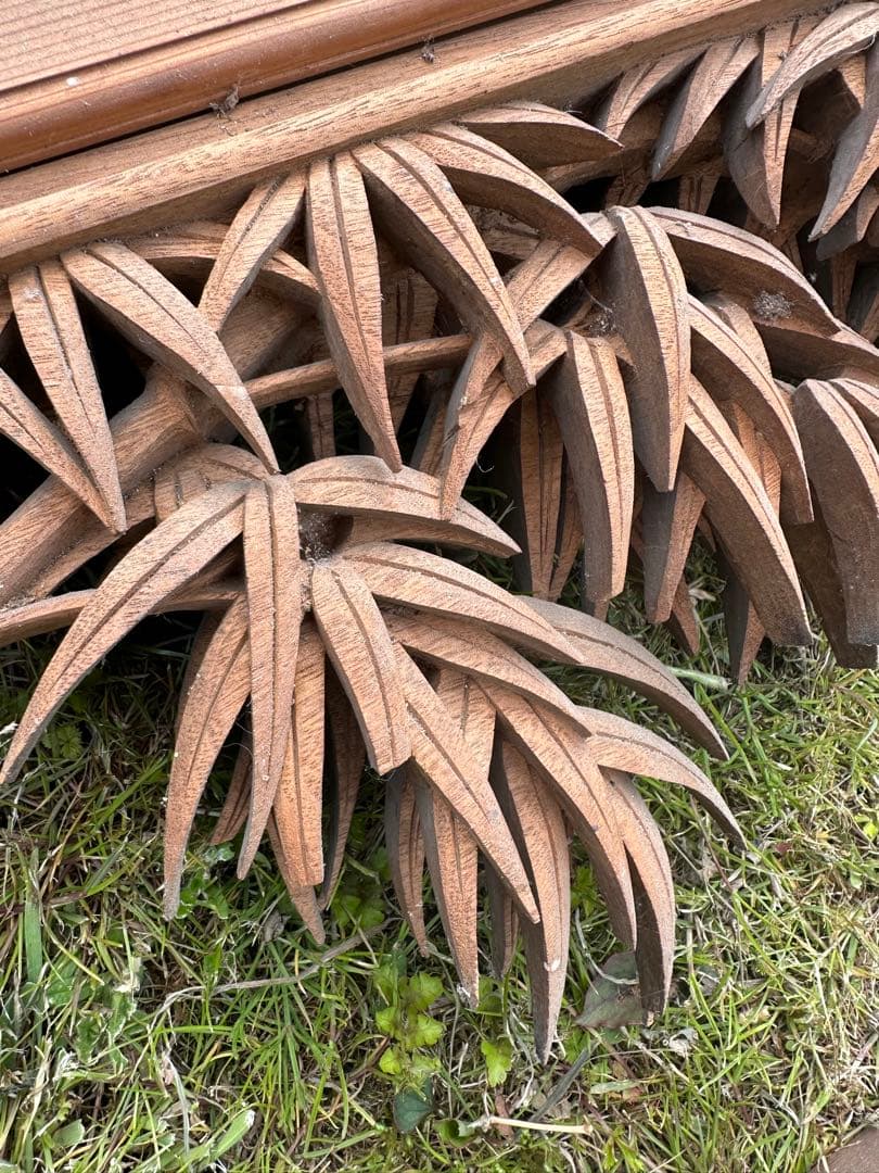 貴重【大島五雲　井波彫刻　特殊彫り 欄間】竹に雀　木彫り 彫刻