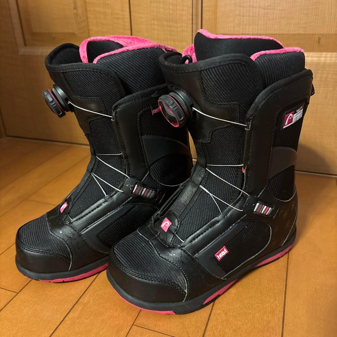値下げ、美品！ヘッド　スノーボードブーツ ブラック/ピンク２３.５