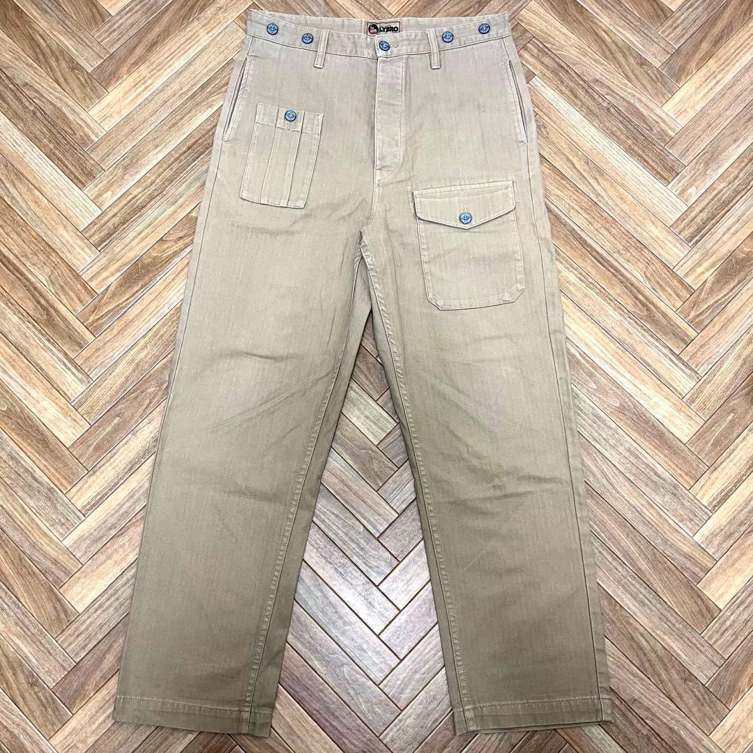 美品　ナイジェルケーボン　ライブロ　ブリティッシュアーミーパンツ　ヘリンボーン