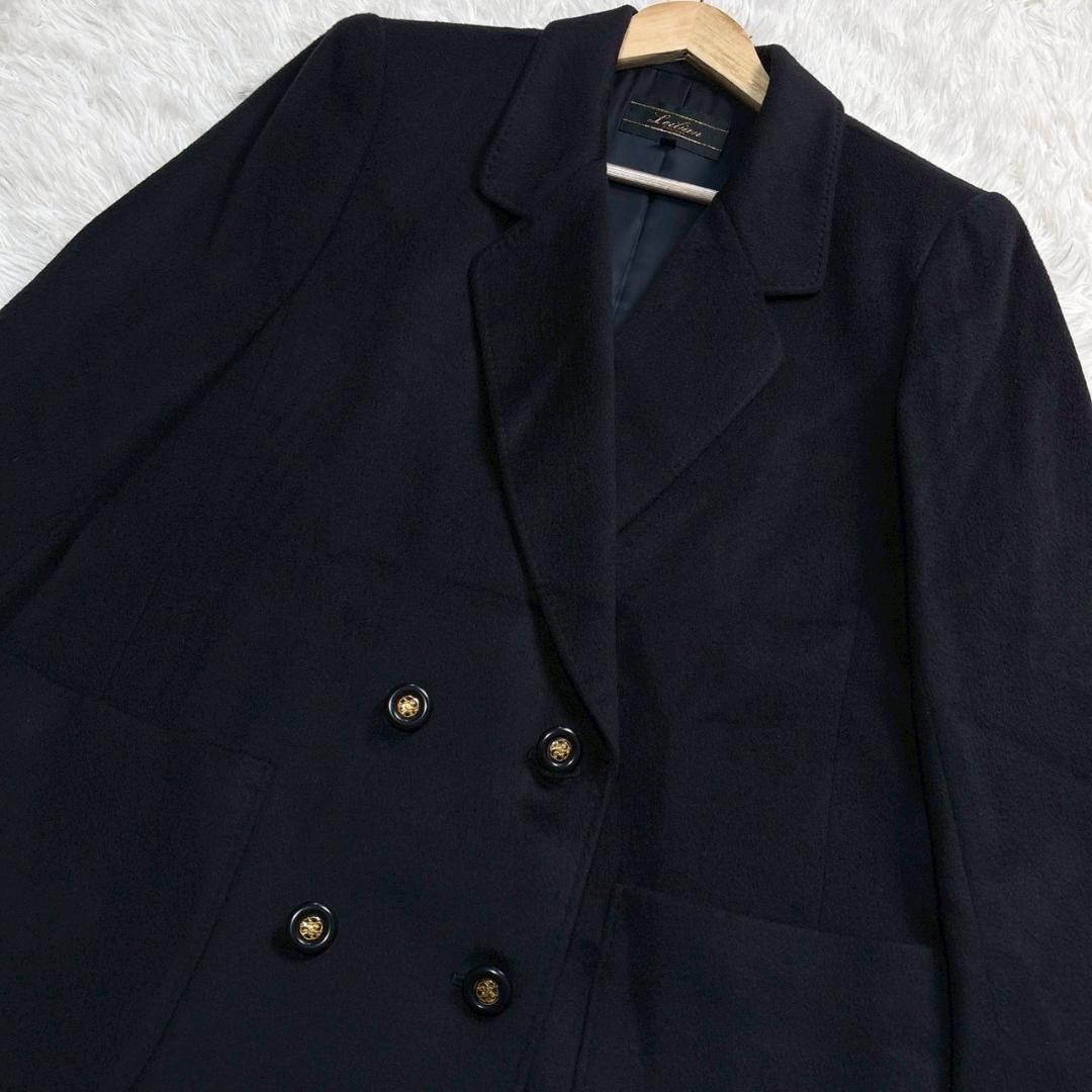leilian レリアン 黒 ダブルブレスト　テーラードジャケット 13+