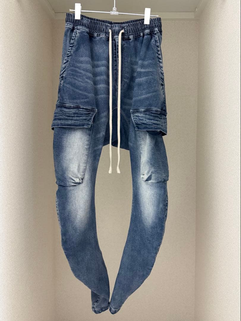 【希少モデル】A.F ARTEFACT ストレッチ サルエル カーゴ デニム