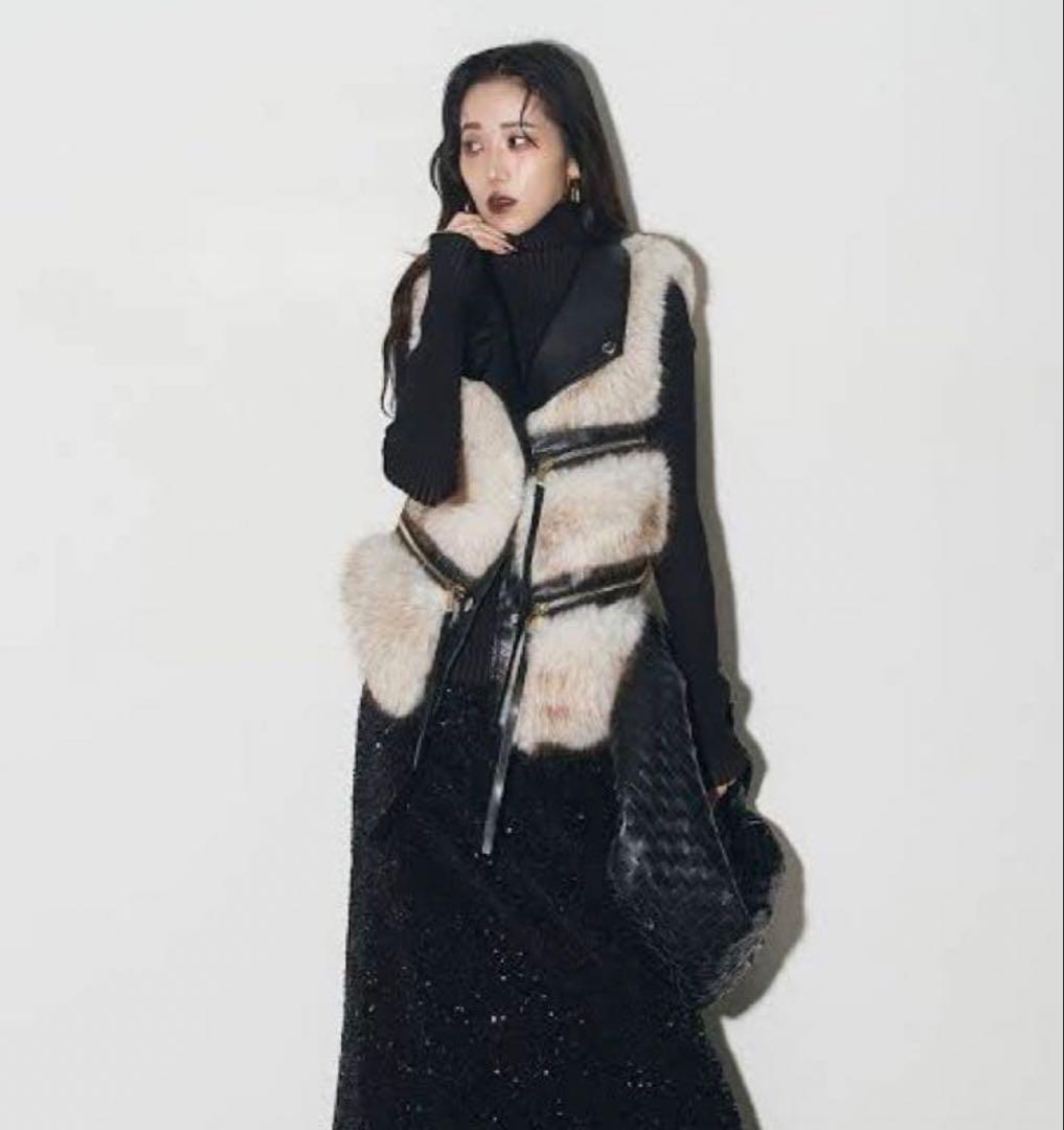 ANDREA&Co. フェイクファーライダースベスト