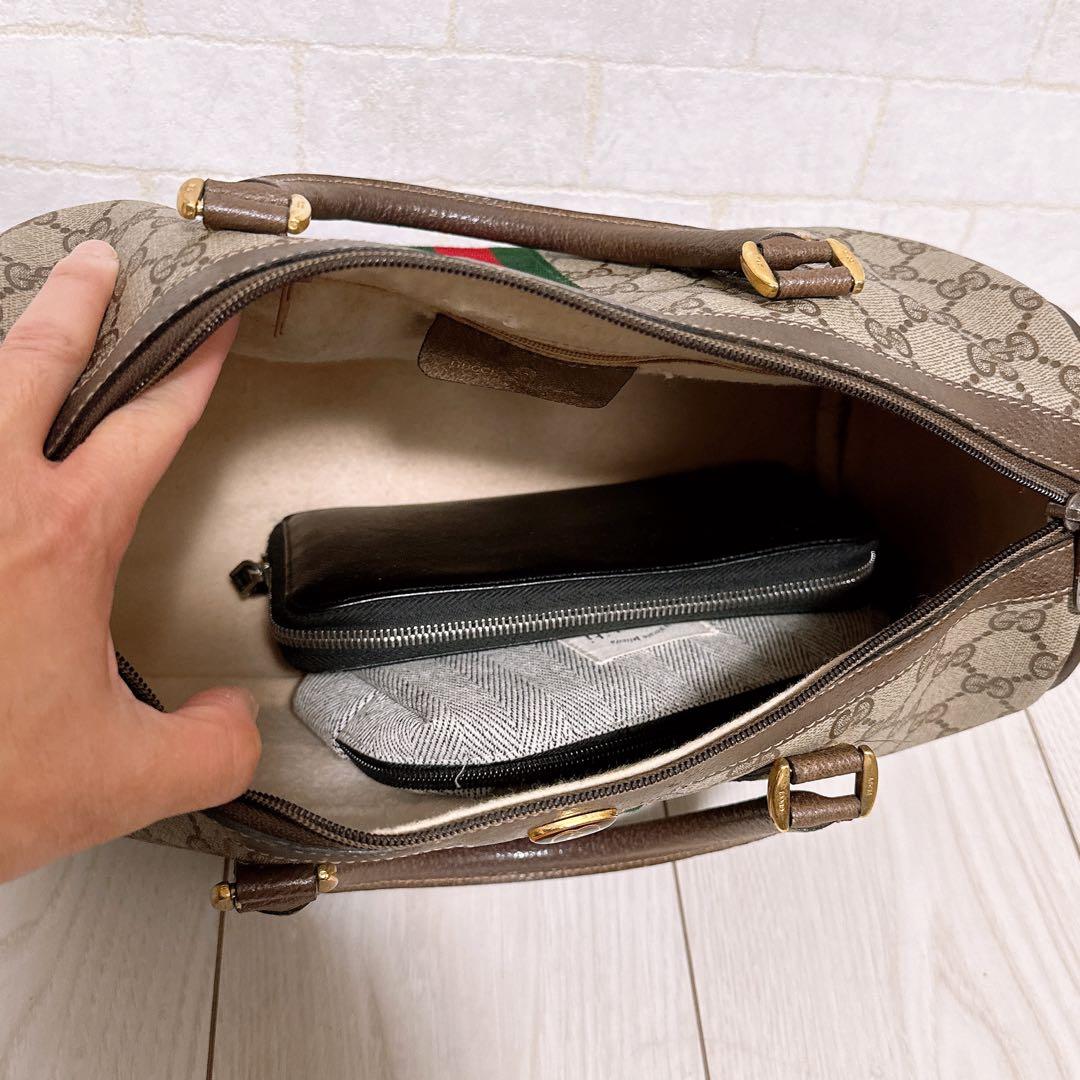 『美品』GUCCI(グッチ)ハンドバッグ PVC シェリーライン