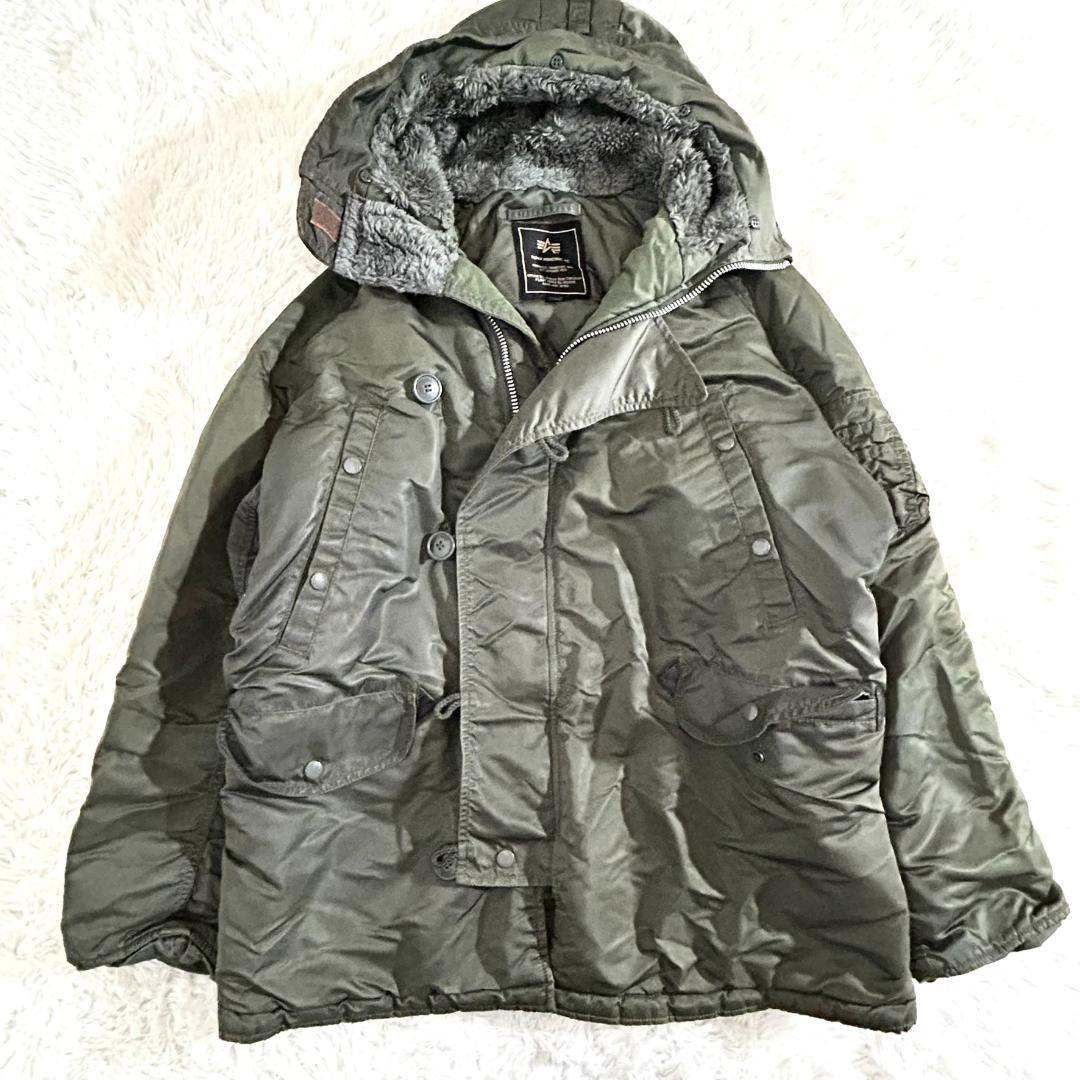 アルファインダストリーズ　 N-3B フライトジャケット L ファー欠品
