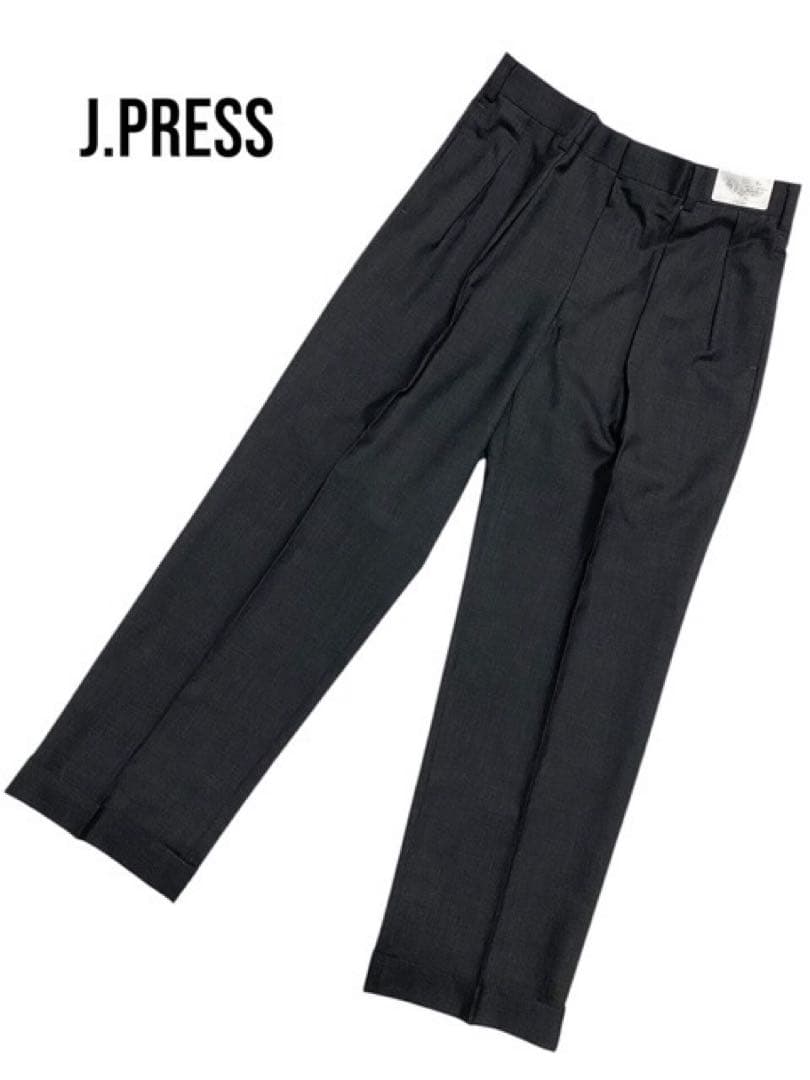 【新品】 J.PRESS 毛100% 2タック スラックス パンツ　25イ253
