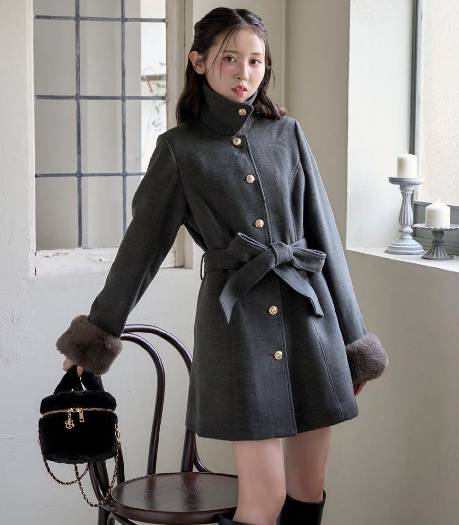 NICECLAUP 2way リボン　ミドルコート