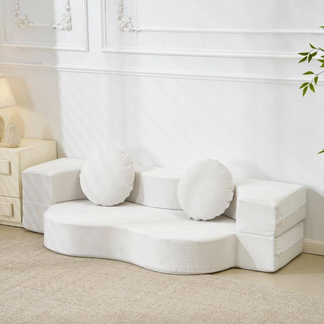 ソファ 2人掛け ソファベッド 組立て不要 フロアソファ コンパクト ローソファ