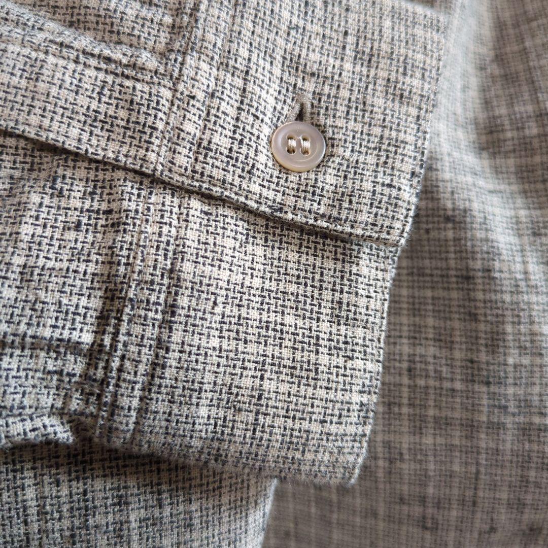 2025年 evam evaコットンリネン　チェックシャツ　30,800円