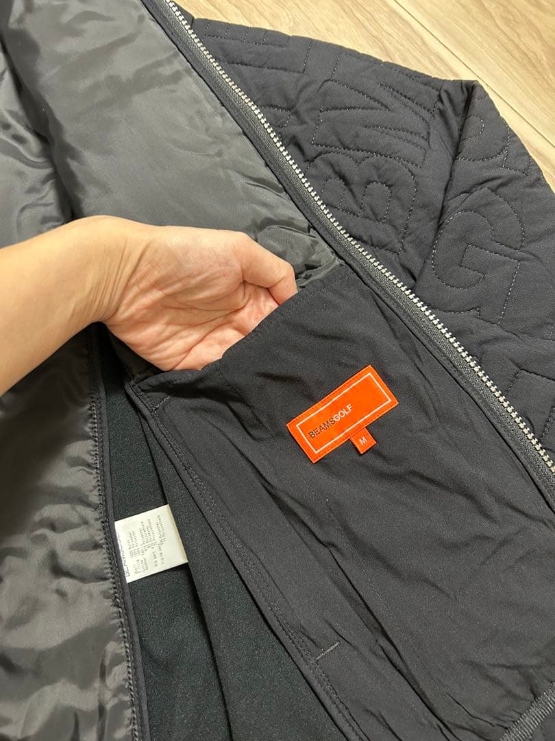 ビームスゴルフレディースウェアキルティング中綿ブルゾンスカートブラック