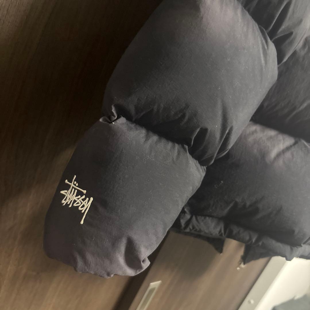 グレー ジッパー付きダウンジャケット