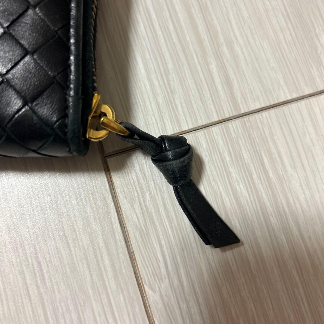 Bottega Veneta ブラックレザー長財布