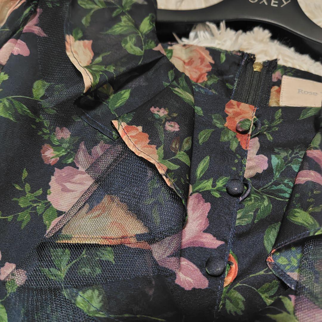 【未使用級♡2025モデル】希少46 ローズティアラ　フラワープリントワンピース