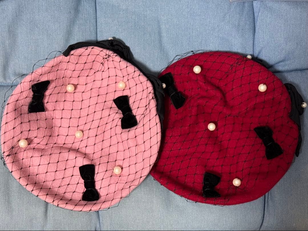 Angelic Pretty ベレー帽　ピンク　赤　2点