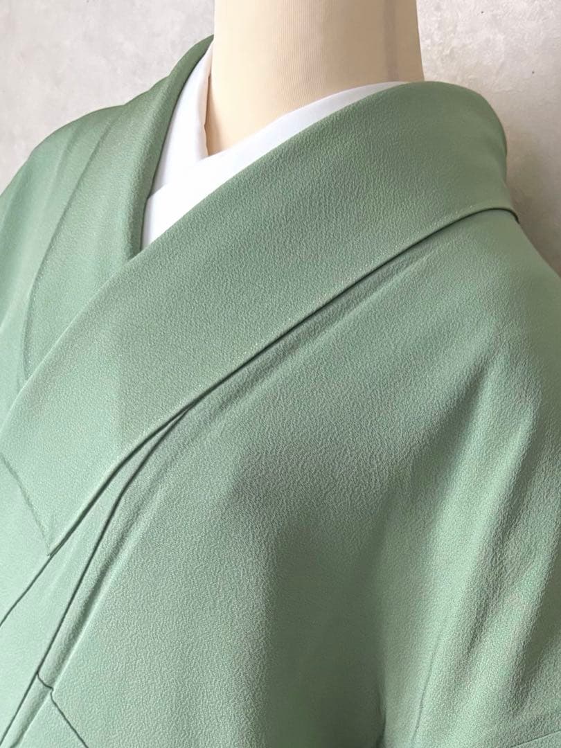 a14【特価】美品 正絹 色無地 裄 67