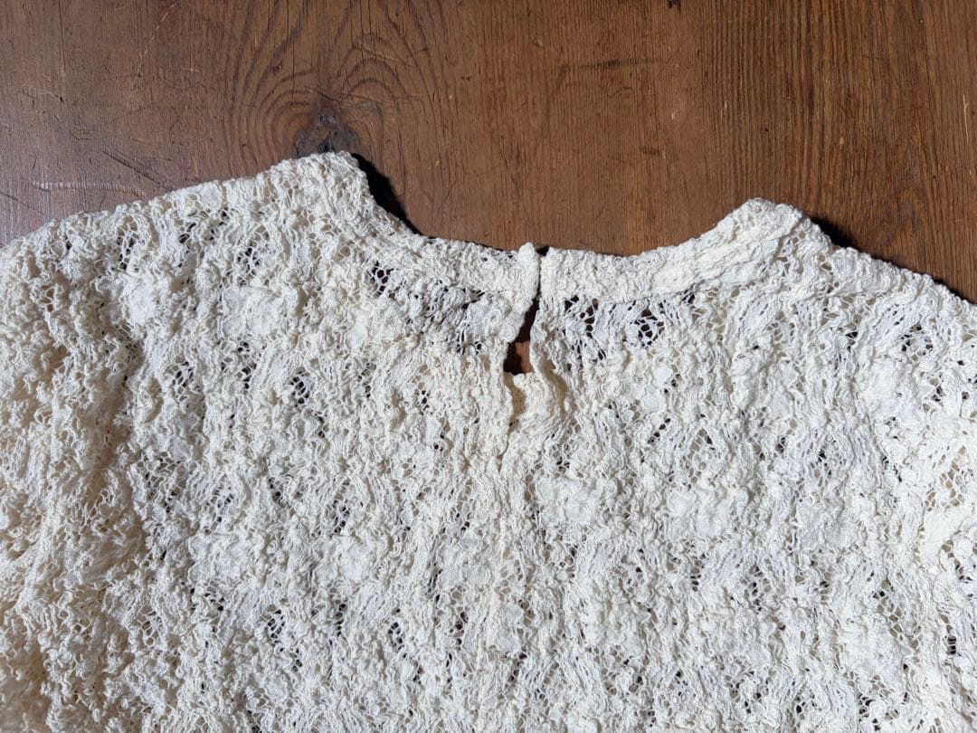 IENA Flowerストレッチレースプルオーバー　ナチュラル　used 美品