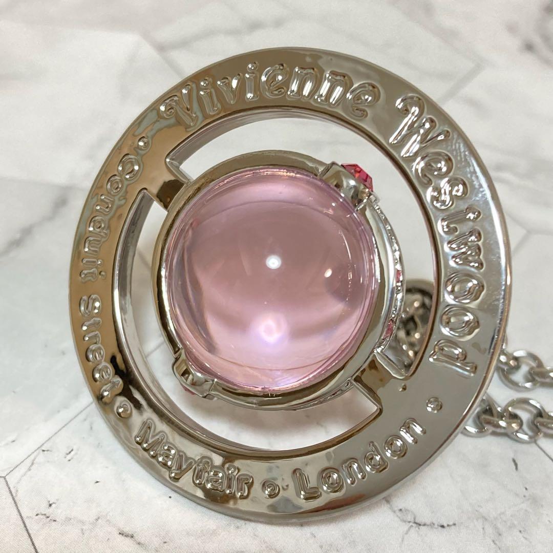 Vivienne Westwood｜スモールオーブネックレス　シルバー×ピンク