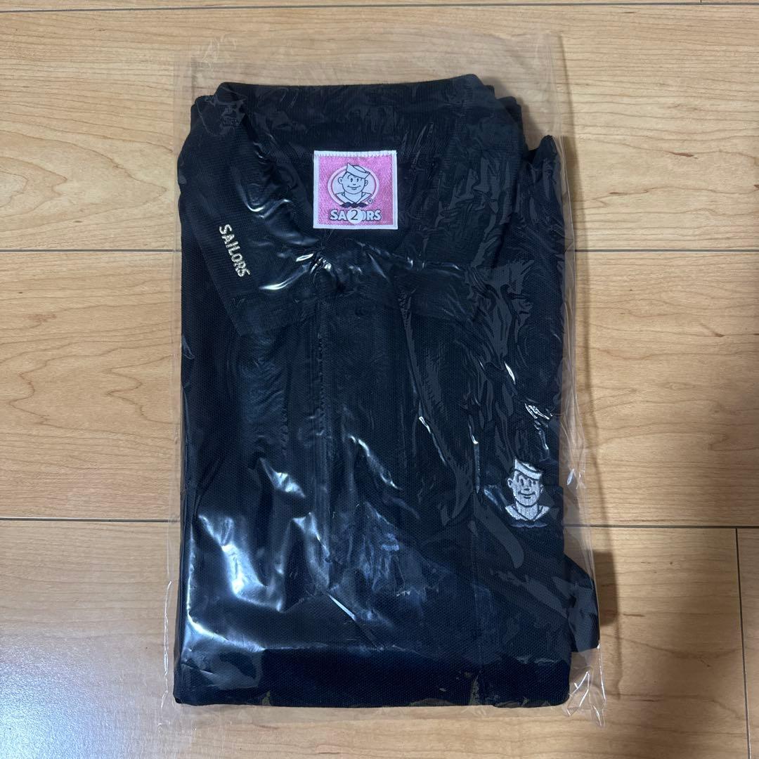 セーラーズポケット刺繍ポロシャツ [2]サイズ 黒半袖