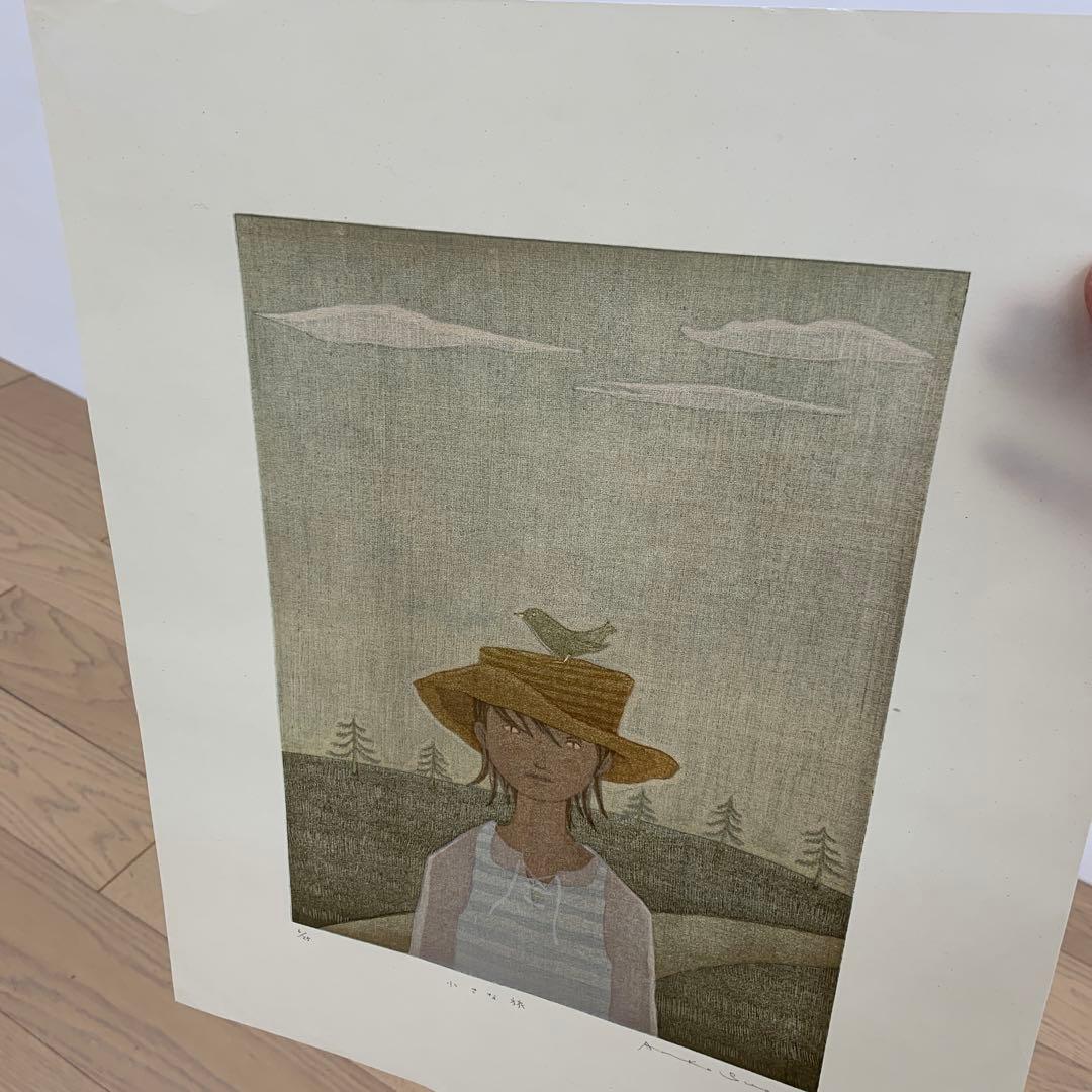 鈴木敦子「小さな森」2006年　限定25 木版画