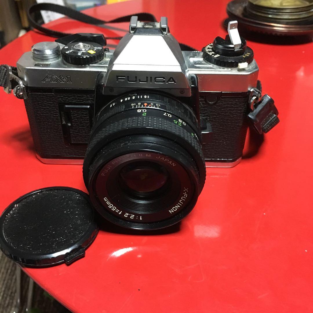 FUJICA AX-1  フィルムカメラ ケース付ストロボ付